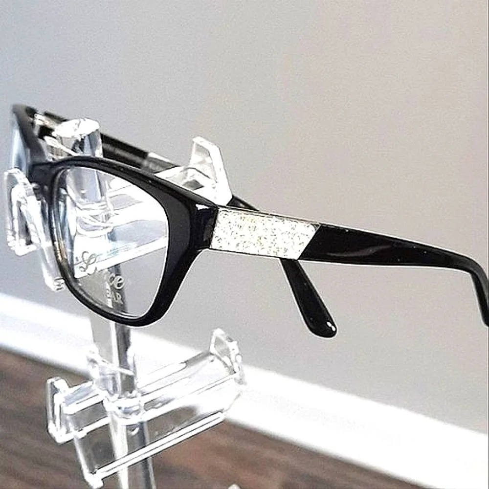 Black Women’s Fashion Eyeglasses with Crystal Accent